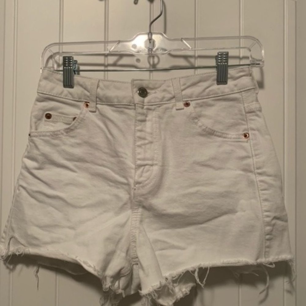 Topshop White Denim Shorts